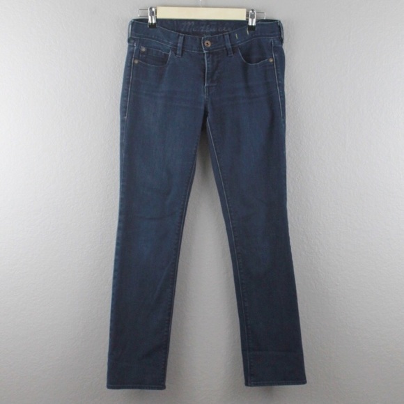 MADEWELL • Dark Wash Rail Straight Skinny Jeans 24 - Picture 6 of 8